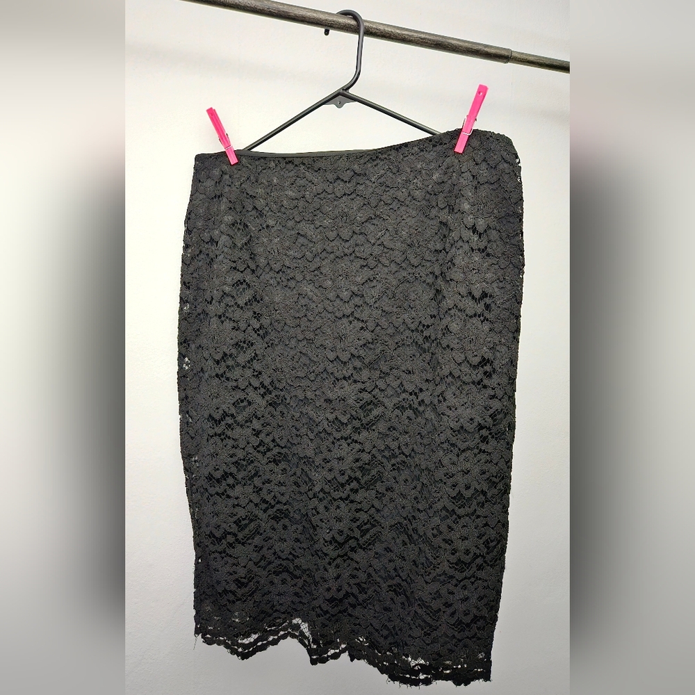 Worthington Black Lace Pencil Skirt